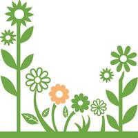 Bright and Playful Flower Design with a Dark Background vector
