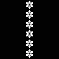 Minimalist Flower Design with a Vertical Line of White Florals vector