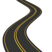 Winding Road Illustration with a Curved Highway View vector
