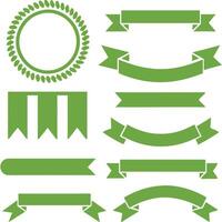 Blank Ribbon Banner Collection in a Minimalist Format vector