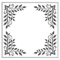 Ornate Floral Corner Designs with Symmetrical Leafy Patterns vector