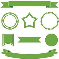 Editable Ribbon Banner Set for Graphic and Logo Design vector