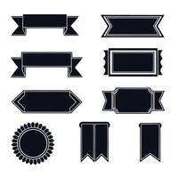 Decorative Graphics of Ribbon Banners for Labels vector