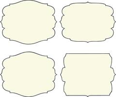Decorative Frame Templates for Classic Label Designs vector