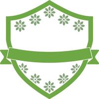 Modern Shield Logo in White and Blue for Security Branding vector