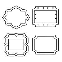 Baroque and Victorian Style Labels in Soft Pastel Tones vector