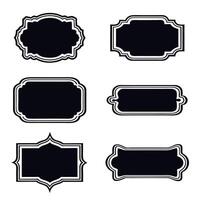 Sophisticated Ornate Label Set with a Pastel Color Palette vector