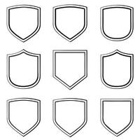 Noble and Strong Shield Shapes for Branding and Design vector