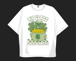 My class is full of lucky charm, St. Patrick's Day t shirt design for print to celebrate festival vector