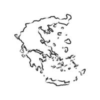 map of the unitary State of Greece vector