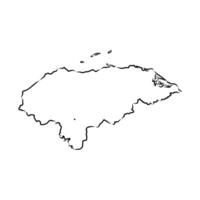 map of the State of Honduras vector