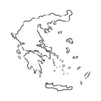 map of the State of Greece vector