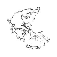 map of the State of Greece drawing vector