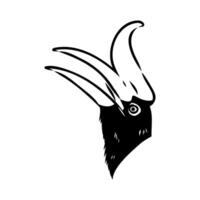the head of a large rhino bird vector