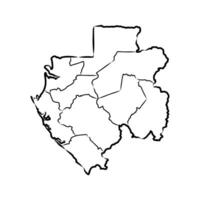 map of the State of Gabon vector