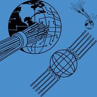 Global Digital Connectivity Optical Fibres Technology vector