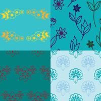 Elegant Botanical Art Pattern Floral Design vector