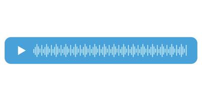 Voice message bubble icon with sound wave illustration, symbolizing audio messages, communication, and voice recordings in a digital chat interface vector