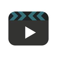 videos player icon with arrows, perfect for videos content, media, or streaming platform illustrations. vector