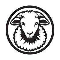 Circle Sheep Logo design Images isolated on white background vector