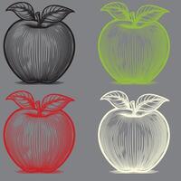Beautifully crafted apple clipart in EPS format, ideal for digital and print use. Great for advertisements, menus, and educational content. vector