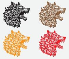 Wild and powerful wolf emblem available in scalable ideal for commercial and personal vector