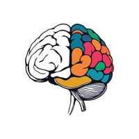 Autism Spectrum Brain Art Creativity, Logic, and Innovation vector
