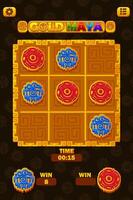 TIC TAC TOE UI in Maya or Aztec themed. Maya icons- Bird and Sun. Board logic game for your game development UI. strategy game noughts and crosses vector
