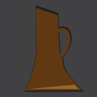 brown clay jar design in the shape of a cup vector