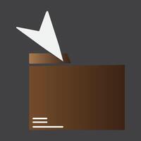power brown color folder icon vector