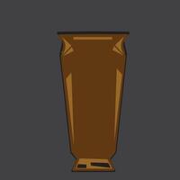 clay jar icon flat style jar shape vector