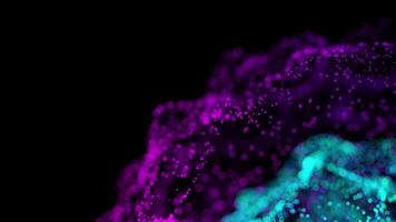 Vivid Purple and Cyan Particles in Dynamic Flow video