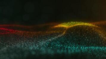 Abstract Flowing Particle Wave with Vibrant Multicolor Gradients video