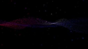 Vibrant Red and Blue Particle Wave Animation video