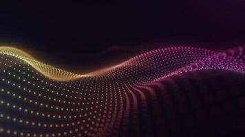 abstract wave background with dots video