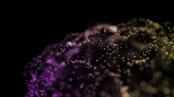 Golden and Purple Abstract Particle Cloud with Soft Motion video