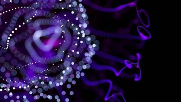 Violet and White Glowing Particle Patterns with Abstract Loops video