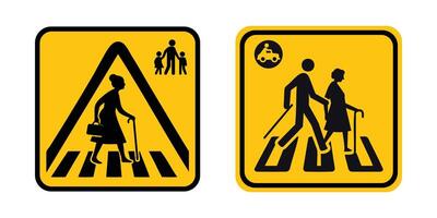 Zebra Stripe Crossings Safe Steps for All vector