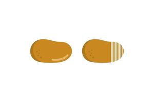 potato icon flat design vector