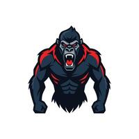King of the Jungle A Vectorized Gorilla Portrait vector