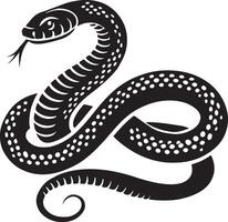 a black and white snake with a long tail vector