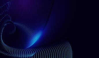 A dark background, symbolizing artificial intelligence and advanced technology. technology abstract background concepts. with glowing blue wave of digital particles. vector