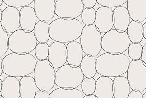Sea stone stylish pattern with black drawing on white color background vector