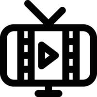 Television, TV, Movie Outline Icon vector