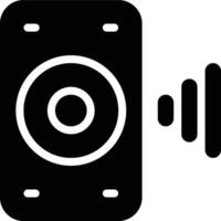Mono, Speaker, Sound Glyph Solid Icon vector