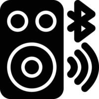 Speaker, Audio, Bluetooth Speaker Glyph Solid Icon vector