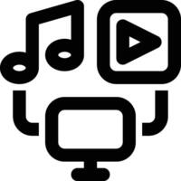 Multimedia, Media Player Outline Icon vector