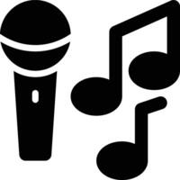 Sing, Song, Singing Glyph Solid Icon vector