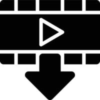 Downloader, Downloading Glyph Solid Icon vector