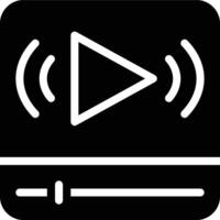 Live Streaming Glyph Solid Icon vector